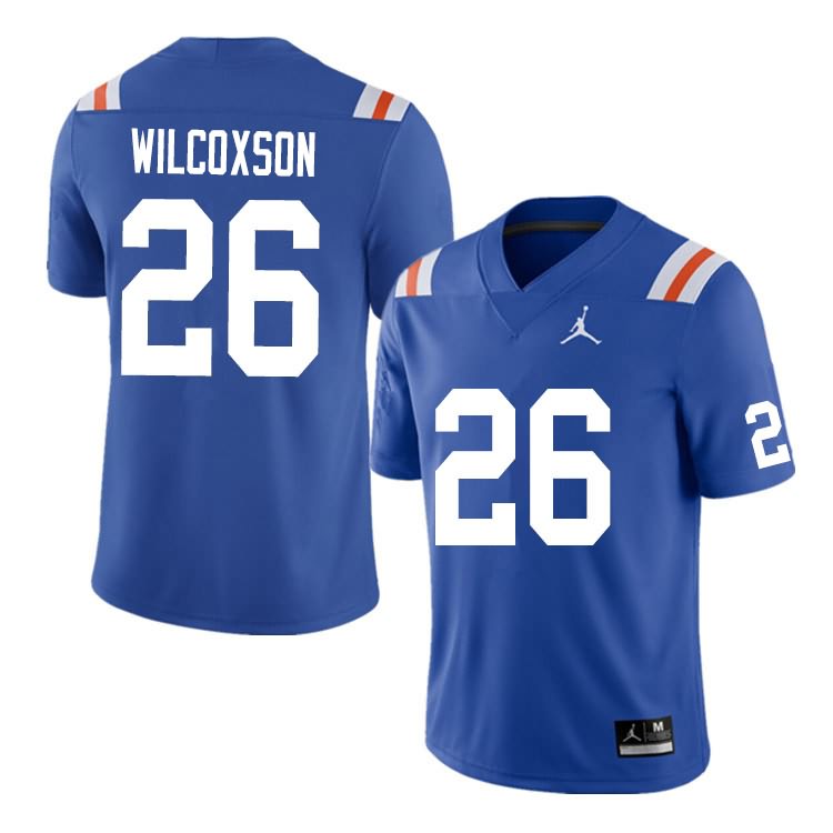 Men's NCAA Florida Gators Kamar Wilcoxson #26 Stitched Authentic Nike Blue Throwback College Football Jersey LGY7865PP